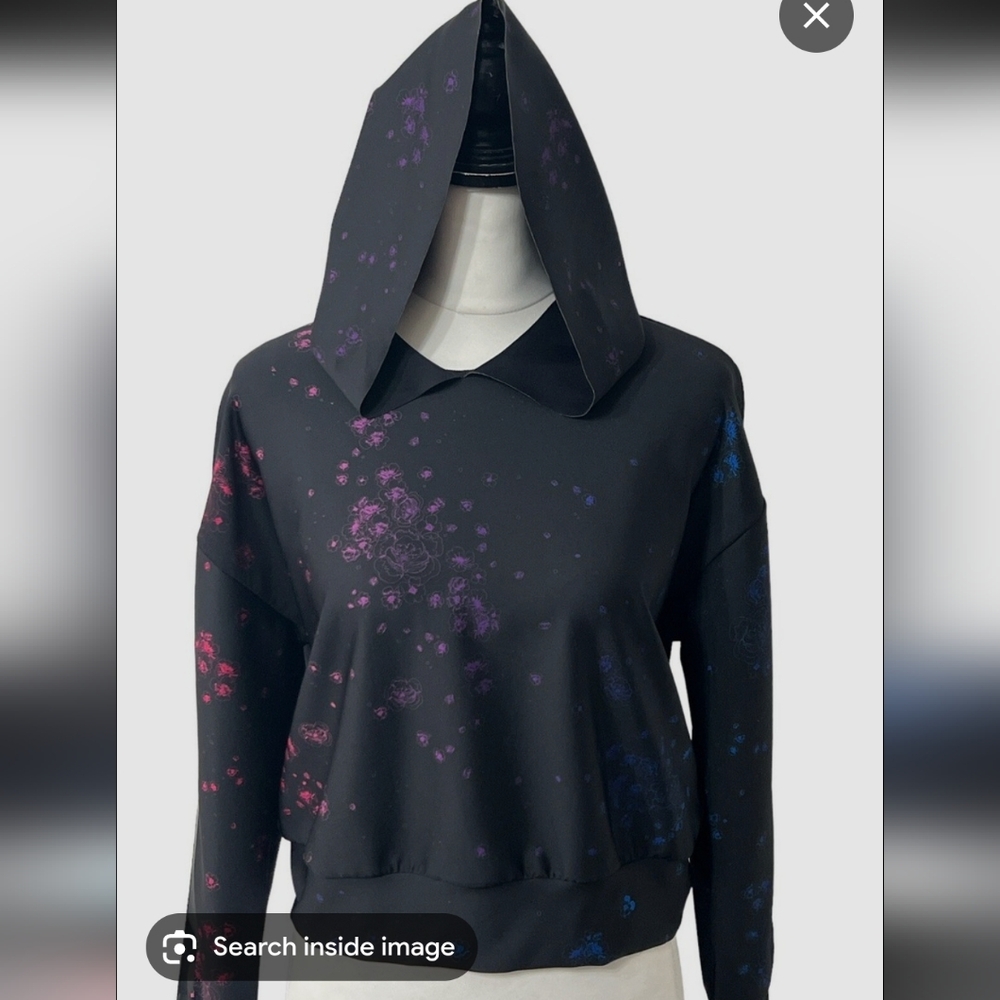 Ultracor Black and Purple Patterned Pullover Hoodie Size Medium
